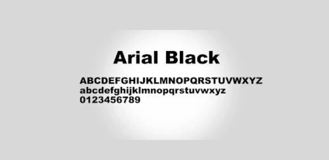 arial black normal font download free